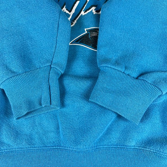 Y2K NFL Carolina Panthers Football Sweatshirt Fits Small Blue Crewneck Tag L - Picture 6 of 15